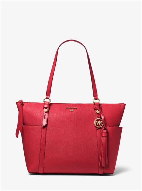 michael kors greenwich large saffiano leather tote|sullivan large multifunction leather tote.